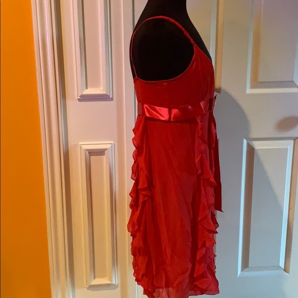 HOLIDAYS ARE CALLING! BCBG red silk dress. 🔥🔥🔥 - Picture 5 of 8